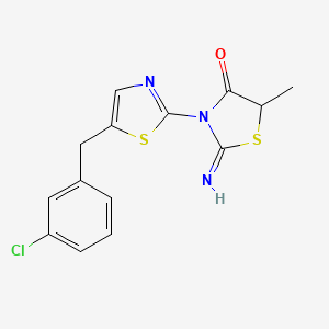 3-(5-(3-Chlorobenzyl)thiazol-2-yl)-2-imino-5-methylthiazolidin-4-one
