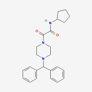 2-(4-benzhydrylpiperazin-1-yl)-N-cyclopentyl-2-oxoacetamide