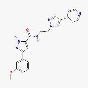 3-(3-methoxyphenyl)-1-methyl-N-{2-[4-(pyridin-4-yl)-1H-pyrazol-1-yl]ethyl}-1H-pyrazole-5-carboxamide