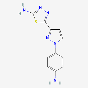 5-[1-(4-Aminophenyl)pyrazol-3-yl]-1,3,4-thiadiazol-2-amine