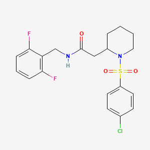 2-(1-((4-chlorophenyl)sulfonyl)piperidin-2-yl)-N-(2,6-difluorobenzyl)acetamide