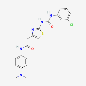 2-(2-(3-(3-chlorophenyl)ureido)thiazol-4-yl)-N-(4-(dimethylamino)phenyl)acetamide