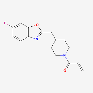 1-[4-[(6-Fluoro-1,3-benzoxazol-2-yl)methyl]piperidin-1-yl]prop-2-en-1-one