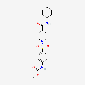Methyl (4-((4-(cyclohexylcarbamoyl)piperidin-1-yl)sulfonyl)phenyl)carbamate