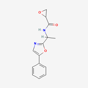 N-[1-(5-Phenyl-1,3-oxazol-2-yl)ethyl]oxirane-2-carboxamide
