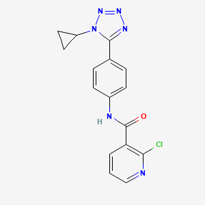 2-chloro-N-[4-(1-cyclopropyl-1H-1,2,3,4-tetrazol-5-yl)phenyl]pyridine-3-carboxamide