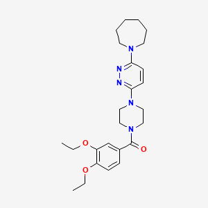 (4-(6-(Azepan-1-yl)pyridazin-3-yl)piperazin-1-yl)(3,4-diethoxyphenyl)methanone