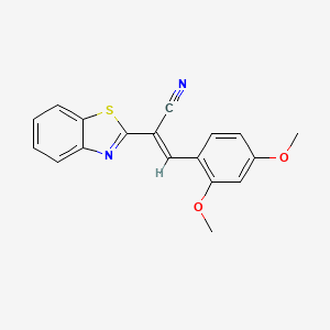 (2E)-2-(1,3-benzothiazol-2-yl)-3-(2,4-dimethoxyphenyl)prop-2-enenitrile