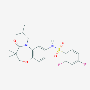 2,4-difluoro-N-(5-isobutyl-3,3-dimethyl-4-oxo-2,3,4,5-tetrahydrobenzo[b][1,4]oxazepin-7-yl)benzenesulfonamide