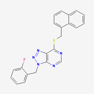 3-(2-fluorobenzyl)-7-((naphthalen-1-ylmethyl)thio)-3H-[1,2,3]triazolo[4,5-d]pyrimidine