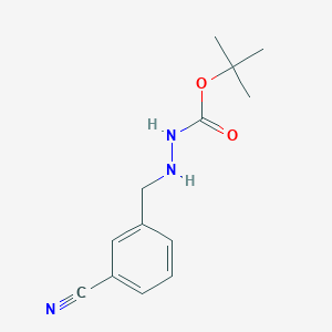 molecular formula C13H17N3O2 B2628764 Tert-butyl 2-(3-cyanobenzyl)hydrazinecarboxylate CAS No. 386768-81-6