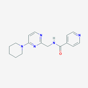 molecular formula C16H19N5O B2628767 N-((4-(piperidin-1-yl)pyrimidin-2-yl)methyl)isonicotinamide CAS No. 1797223-13-2