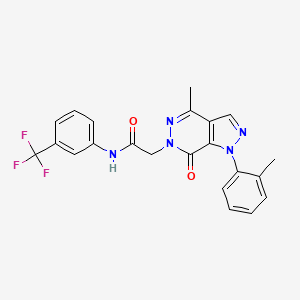 2-(4-methyl-7-oxo-1-(o-tolyl)-1H-pyrazolo[3,4-d]pyridazin-6(7H)-yl)-N-(3-(trifluoromethyl)phenyl)acetamide