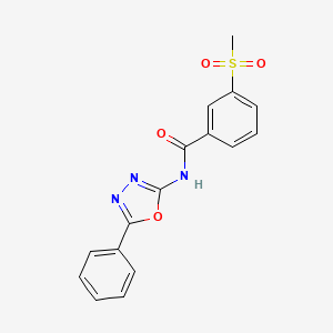 3-methylsulfonyl-N-(5-phenyl-1,3,4-oxadiazol-2-yl)benzamide