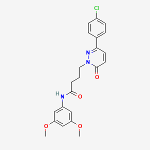 molecular formula C22H22ClN3O4 B2628774 4-(3-(4-chlorophenyl)-6-oxopyridazin-1(6H)-yl)-N-(3,5-dimethoxyphenyl)butanamide CAS No. 946215-25-4