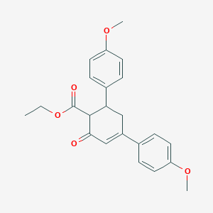 molecular formula C23H24O5 B2628776 Ethyl 4,6-bis(4-methoxyphenyl)-2-oxocyclohex-3-ene-1-carboxylate CAS No. 102657-36-3
