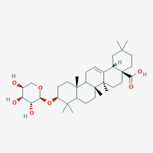 molecular formula C35H56O7 B2628780 (4As,6aS,6bR,10S,12aR,14bS)-2,2,6a,6b,9,9,12a-heptamethyl-10-[(2S,3R,4S,5S)-3,4,5-trihydroxyoxan-2-yl]oxy-1,3,4,5,6,6a,7,8,8a,10,11,12,13,14b-tetradecahydropicene-4a-carboxylic acid CAS No. 60252-11-1