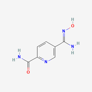 molecular formula C7H8N4O2 B2628785 5-(N'-hydroxycarbamimidoyl)pyridine-2-carboxamide CAS No. 1344826-56-7
