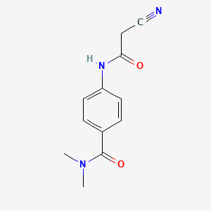 molecular formula C12H13N3O2 B2628793 4-[(cyanoacetyl)amino]-N,N-dimethylbenzamide CAS No. 747411-53-6