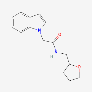 2-indol-1-yl-N-(oxolan-2-ylmethyl)acetamide