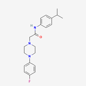 molecular formula C21H26FN3O B2628802 2-[4-(4-fluorophenyl)piperazin-1-yl]-N-[4-(propan-2-yl)phenyl]acetamide CAS No. 329058-95-9