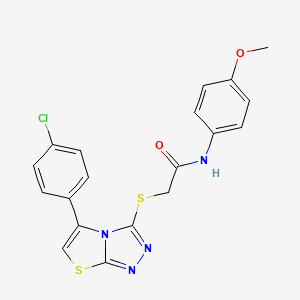 2-((5-(4-chlorophenyl)thiazolo[2,3-c][1,2,4]triazol-3-yl)thio)-N-(4-methoxyphenyl)acetamide