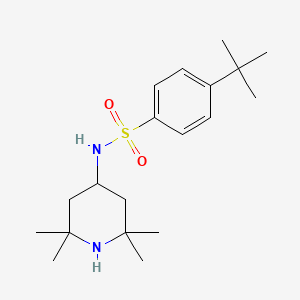 molecular formula C19H32N2O2S B2628807 4-tert-Butyl-N-(2,2,6,6-tetramethyl-piperidin-4-yl)-benzenesulfonamide CAS No. 321713-87-5