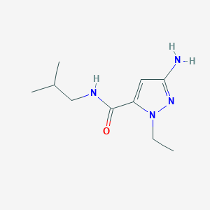 molecular formula C10H18N4O B2628808 3-amino-1-ethyl-N-(2-methylpropyl)-1H-pyrazole-5-carboxamide CAS No. 2101199-95-3