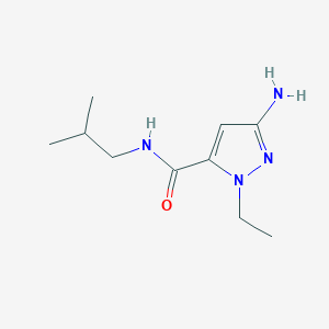 molecular formula C10H18N4O B2628808 3-Amino-1-ethyl-N-isobutyl-1H-pyrazole-5-carboxamide CAS No. 2101199-95-3