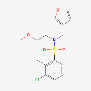 3-chloro-N-(furan-3-ylmethyl)-N-(2-methoxyethyl)-2-methylbenzenesulfonamide