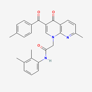 N-(2,3-dimethylphenyl)-2-(7-methyl-3-(4-methylbenzoyl)-4-oxo-1,8-naphthyridin-1(4H)-yl)acetamide