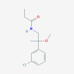 molecular formula C13H18ClNO2 B2628812 N-[2-(3-chlorophenyl)-2-methoxypropyl]propanamide CAS No. 1788848-65-6