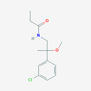 molecular formula C13H18ClNO2 B2628812 N-(2-(3-chlorophenyl)-2-methoxypropyl)propionamide CAS No. 1788848-65-6