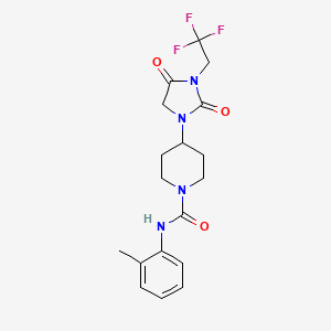 4-[2,4-dioxo-3-(2,2,2-trifluoroethyl)imidazolidin-1-yl]-N-(2-methylphenyl)piperidine-1-carboxamide