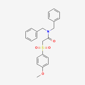 N,N-dibenzyl-2-((4-methoxyphenyl)sulfonyl)acetamide