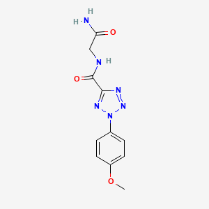 molecular formula C11H12N6O3 B2628847 N-(2-amino-2-oxoethyl)-2-(4-methoxyphenyl)-2H-tetrazole-5-carboxamide CAS No. 1396878-57-1
