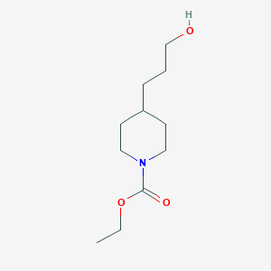 molecular formula C11H21NO3 B2628852 Ethyl 4-(3-hydroxypropyl)piperidine-1-carboxylate CAS No. 124438-33-1
