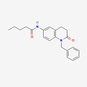 molecular formula C21H24N2O2 B2628857 N-(1-benzyl-2-oxo-1,2,3,4-tetrahydroquinolin-6-yl)pentanamide CAS No. 955219-93-9