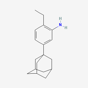 molecular formula C18H25N B2628858 [5-(1-Adamantyl)-2-ethylphenyl]amine CAS No. 696621-80-4