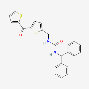 molecular formula C24H20N2O2S2 B2628874 1-Benzhydryl-3-((5-(thiophene-2-carbonyl)thiophen-2-yl)methyl)urea CAS No. 1421497-42-8