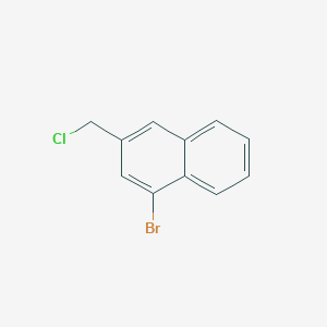 molecular formula C11H8BrCl B2628876 1-Bromo-3-(chloromethyl)naphthalene CAS No. 1261469-74-2; 75438-01-6