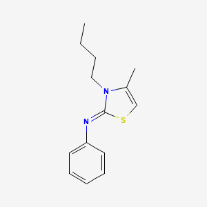molecular formula C14H18N2S B2628878 (Z)-N-(3-butyl-4-methylthiazol-2(3H)-ylidene)aniline CAS No. 402945-87-3