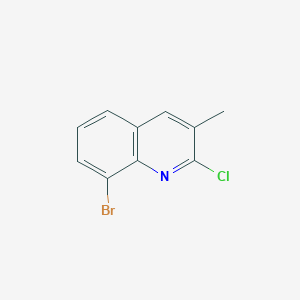 molecular formula C10H7BrClN B2628879 8-Bromo-2-chloro-3-methylquinoline CAS No. 1342464-75-8
