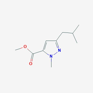 molecular formula C10H16N2O2 B2628888 methyl 3-isobutyl-1-methyl-1H-pyrazole-5-carboxylate CAS No. 1435804-86-6