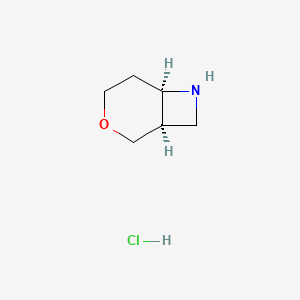 molecular formula C6H12ClNO B2628889 rac-(1R,6R)-3-oxa-7-azabicyclo[4.2.0]octane hydrochloride CAS No. 2445749-75-5