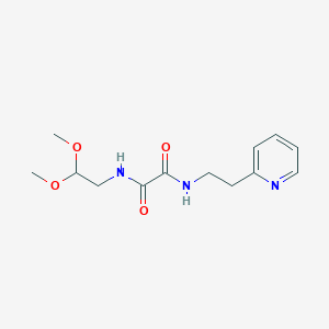 molecular formula C13H19N3O4 B2628892 N'-(2,2-Dimethoxyethyl)-N-(2-pyridin-2-ylethyl)oxamide CAS No. 2415512-78-4