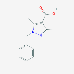 molecular formula C13H14N2O2 B026289 1-Benzyl-3,5-dimethyl-1H-pyrazole-4-carboxylic acid CAS No. 108444-25-3