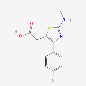 molecular formula C12H11ClN2O2S B2628907 [4-(4-Chloro-phenyl)-2-methylamino-thiazol-5-yl]-acetic acid CAS No. 751427-39-1