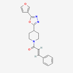 molecular formula C20H19N3O3 B2628908 (E)-1-(4-(5-(furan-3-yl)-1,3,4-oxadiazol-2-yl)piperidin-1-yl)-3-phenylprop-2-en-1-one CAS No. 1421587-60-1