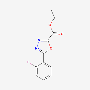B2628958 Ethyl 5-(2-fluorophenyl)-1,3,4-oxadiazole-2-carboxylate CAS No. 68496-86-6